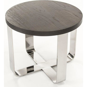 Side Table CROIX Ebony Silver Black