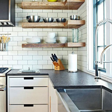 Kitchen shelves - Antique reclaimed barn wood and timbers