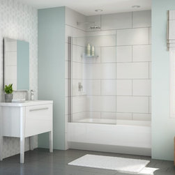 Fleurco Banyo Tub Solo Shield 34" x 58" Frameless In-Line Tub Shield ESB34 - Bath Products