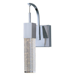 Fizz Chrome Wall Sconce Modern Light Fixture with Bubble Glass - Wall Sconces