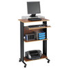 Safco MÜV Standing Wood Workstation in Cherry