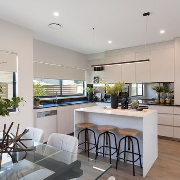 Dining room and kitchen