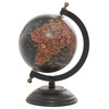 Rustic Black Mango Wood Globe 38143