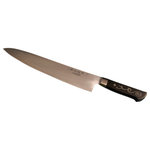 Master Grade - I.O. SHEN Chef Knife, Kitchen Knife, Cutting Knife, 10″ / 270 mm - Introducing the I.O. Shen Chef’s Knife, expertly engineered for optimal balance and comfort. This chopping knife has a large blade effortlessly slices through large fruits, vegetables, and meats, enhancing your culinary experience. Utilizing our innovative Triplex Steel Technology, the blade features a super hard core (Rockwell 62°) enveloped in softer stainless-steel layers (Rockwell 10°), ensuring exceptional durability and performance. Each Master grade chef knife is handcrafted with precision, boasting a 15° edge for effortless cutting. The Tai Tang handle, inspired by the "Yin Yang" philosophy, enhances stability, and adds an artistic flair, while its heat-resistant ebonite construction ensures both strength and functionality. With an average of 7 hours of hand finishing, the I.O. Shen kitchen knife promises unmatched quality for every kitchen. For optimal longevity, hand wash your knife after use.