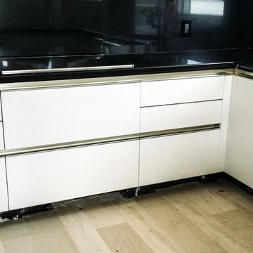 Jade Brickell Private condo - Kitchen wrap with architectural film.