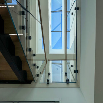 Project #126 | Contemporary Staircases with Integrated LEDs & Glass Railing