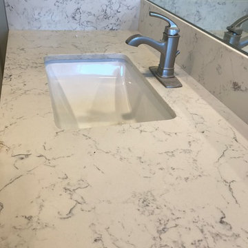 Bathroom Remodel with Blue Accent Tile
