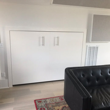 Custom Built Recessed Full Size Murphy Wall Bed - White Finish