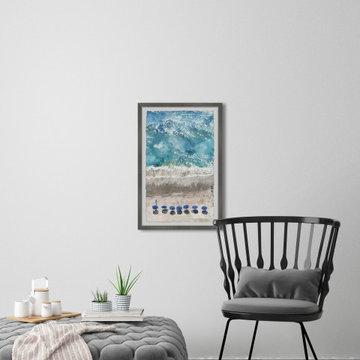 "Blue Sunshade" Framed Painting Print