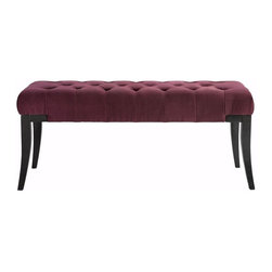 Home Decorators Collection Hammond Plum Moleskin Bench - Upholstered Benches