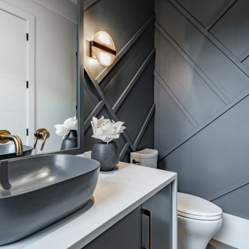 Contemporary Powder Room Remodel in Newport Coast, CA
