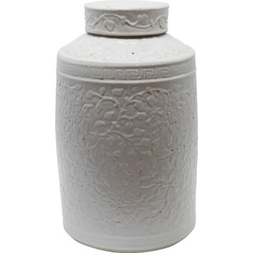 Tea Jar Service Items Vase Curly Vine Cylinder Cylindrical Colors May
