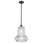 Innovations Lighting - 1-Light Springwater 12" Pendant, Matte Black, Shade: Clear Crystal - A truly dynamic fixture, the Ballston fits seamlessly amidst most decor styles. Its sleek design and vast offering of finishes and shade options makes the Ballston an easy choice for all homes.