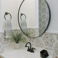 Cheyenne Framed Round Mirror, Black