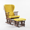 Comfort Deluxe Glider Chair and Ottoman, Yellow