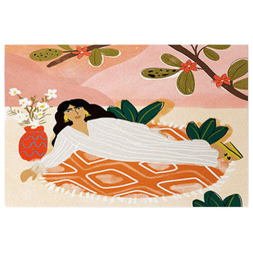 Deny Designs Alja Horvat Laying Under The Full Moon Welcome Mat, Small