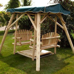 Double Glider Rustic Swing - Products