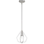 Quorum - Quorum 699-65 Knox - 1 Light Pendant in Quorum Home Collection style - 9 inches - Knox - One Light Pendant   FeatureKnox 1 Light Pendant Satin Nickel *UL Approved: YES Energy Star Qualified: n/a ADA Certified: n/a  *Number of Lights: 1-*Wattage:100w Medium Base bulb(s) *Bulb Included:No *Bulb Type:Medium Base *Finish Type:Satin Nickel