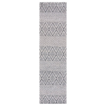 Safavieh Marbella Mrb320F Striped Rug, Light Gray/Black, 2'3"x9'
