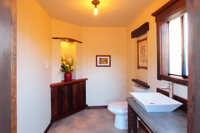 Example of a mountain style bathroom design in San Francisco