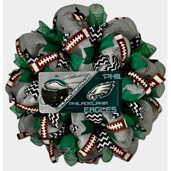 Seattle Seahawks Football Deco Mesh Handmade Wreath — What a Mesh By Diana