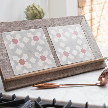Cookbook Stand (reclaimed cement tiles)