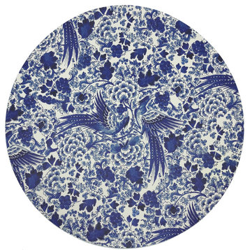 Royal Delft Inspiration White 16" Round Pebble Placemats, Set of 4