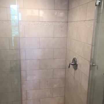 Ceramic Shower with Mother of Pearl Border