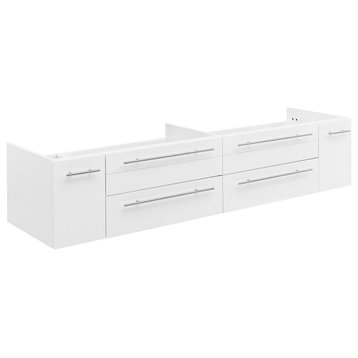Fresca FCB6172-UNS Lucera 72" Double Wall Mounted Vanity Cabinet - White