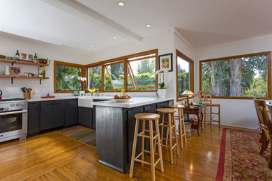 Example of a mountain style kitchen design in Los Angeles