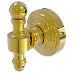 Allied Brass - Retro Wave Robe Hook, Polished Brass - The traditional motif from this elegant collection has timeless appeal. Robe Hook is constructed of the finest solid brass materials to provide a sturdy hook for your robes and towels. Hook is finished with our designer lifetime finishes to provide unparalleled performance