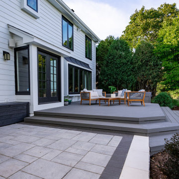 Stone Patio + Deck + Outdoor Kitchen = ❤