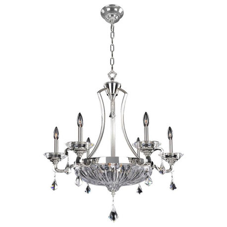 Allegri Orecchini 9 Light 29" Chandelier, Two Tone Silver