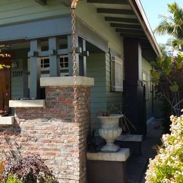 Copper K-Style Rain Gutters with Rain Chains