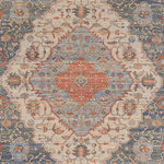 KAS - KAS Morris 2223 Gramercy Rug, Blue/Red, 5'0"x7'0" - Our Morris rugs portray the beauty of old world tradition with a modern twist. Hand-woven jute and polyester chenille chindis designed with vibrant and trendy colors in distressed traditional prints. Keeping the tradition authentic, these rugs are made in India and have a low pile height. These rugs are a beautiful accent piece whether your style is classic and traditional or unique and trendy.