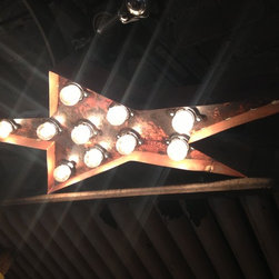 Bulb lit star. Custom made! - Lighting