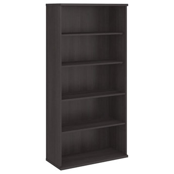 Studio C 5 Shelf Bookcase in Storm Gray - Engineered Wood