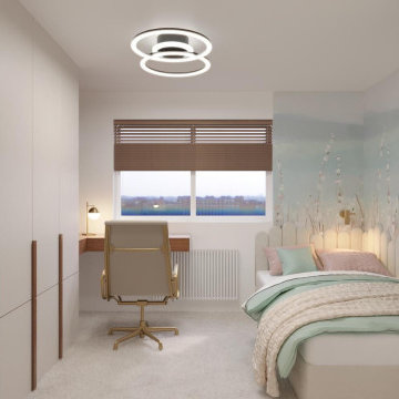 Modern Girls Bedroom Design in Ruislip