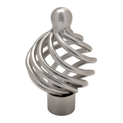 Cosmas - Birdcage Cabinet Knob, 1-1/4" Diameter, Satin Nickel, Set of 10 - Cabinet And Drawer Knobs