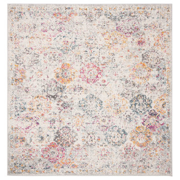 Safavieh Madison Collection MAD611 Rug, Grey/Gold, 5' Square