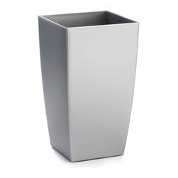 Plastic Fiori Algarve Planter - Silver - Outdoor Plant Pots & Planters