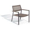 Eiland Club Chair, Carbon, Composite Cord Mocha, No Cushions, Set of 2