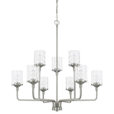 Capital Lighting 428891-451 Colton 9 Light 38"W Chandelier - Brushed Nickel