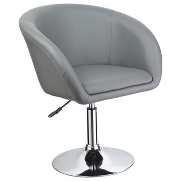 Adjustable Swivel Faux Leather Coffee Chair