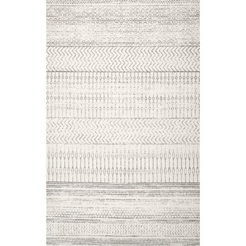 nuLOOM Nova Stripes Contemporary Area Rug, Gray, 4'x6'
