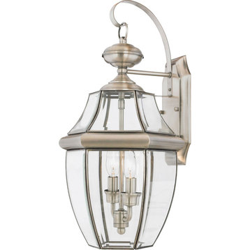 Quoizel NY8317P Two Light Outdoor Wall Lantern, Pewter Finish