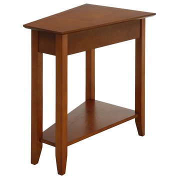 American Heritage Wedge End Table With Shelf