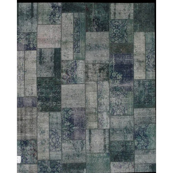 Pasargad Home Vintage Patchwork Wool Area Rug, 6'8"x8'3"