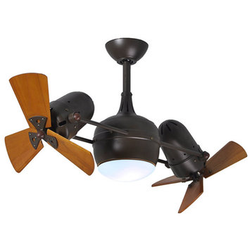 Matthews Fan Dagny DGLK-TB Ceiling Fan, Textured Bronze Wood