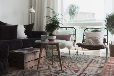 Photo of a transitional living room in Stockholm.